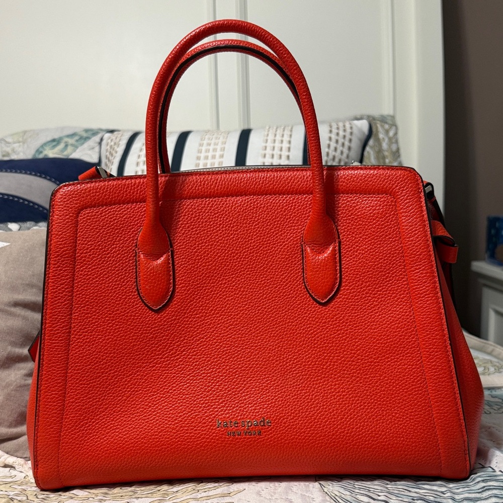 Kate Spade Orange Leather Satchel